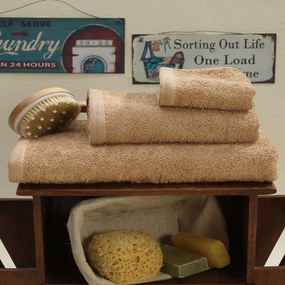 Πετσέτα Primus Beige Sb Home Χεριών 30x50cm 100% Cotton