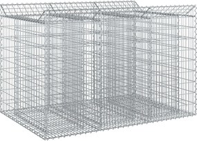 vidaXL Ανασηκωμένο κρεβάτι gabion 2 pcs Ασημί