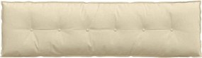 vidaXL Μαξιλάρι Πλάτης Κρεμ 180 x 19 x 50 εκ ύφασμα