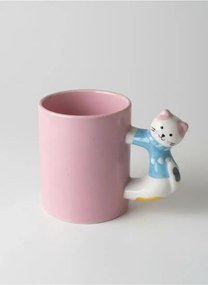 Stewehome Κούπα με λαβή γάτας 3D Λευκό