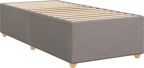 vidaXL Κρεβάτι Boxspring με Στρώμα Taupe 100 x 200 εκ. Υφασμάτινο