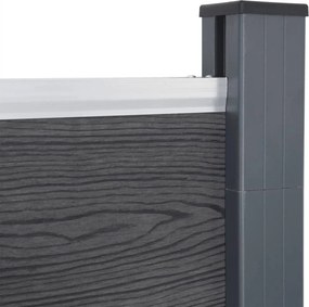 vidaXL Σετ Πάνελ Περίφραξης Καφέ 353x186 εκ. από WPC