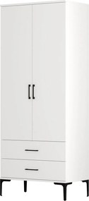 Διφυλλη Ντουλαπα Λευκο KUMSAL 47.5x80x201.4