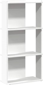 vidaXL Βιβλιοθήκη 3 επιπέδων Λευκό 60x30x120 cm Ξύλινη κατασκευή