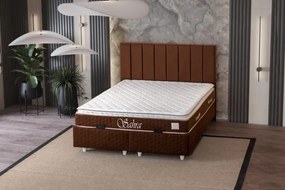 Stewehome Κρεβάτι με Αποθήκευση &amp;amp; Στρώμα Καφέ 160x200 cm