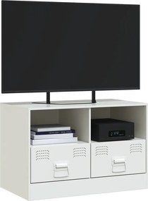 vidaXL Έπιπλο Τηλεόρασης Λευκό 67x39x44 εκ. από Χάλυβα