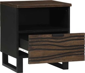 vidaXL Κομοδίνο 2 pcs Καρυδιά 40 x 33 x 46 εκ. Επεξεργασμένο Ξύλο