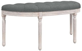 vidaXL Πάγκος Σκούρο Γκρι 110,5 x 45 x 49 εκ. Υφασμάτινος