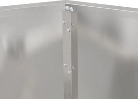 vidaXL Γλάστρα Ασημί 100 x 100 x 80 εκ Ανοξείδωτο ατσάλι