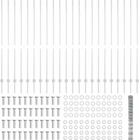 vidaXL Τεντώτο με στήριγμα Ασημί