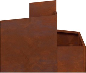vidaXL Γλάστρα Κήπου Σκ rusty 60 x 60 x 50 εκ