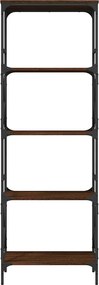 vidaXL Βιβλιοθήκη 5 Επιπέδων Καφέ Δρυς 59 x 35 x 171 εκ. Επεξεργ. Ξύλο