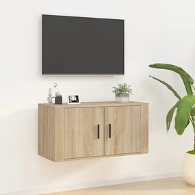 vidaXL Έπιπλο Τηλεόρασης Επιτοίχιο Sonoma Δρυς 80x34,5x40 εκ.