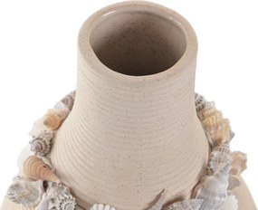 Βάζο Home ESPRIT Κρεμ Κεραμικά Μεσογείακός 19 x 19 x 33 cm