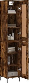 vidaXL Ντουλάπι Καπνιστή δρυς 34,5x34x180 εκ. από Επεξεργασμένο Ξύλο