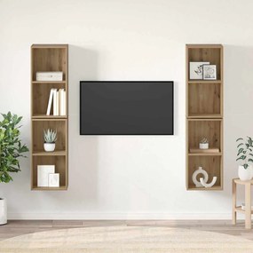 Σετ επίπλου τηλεόρασης 4 pcs Artisan Oak 37 x 37 x 72 εκ