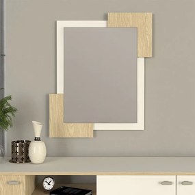 Καθρέπτης τοίχου Selinos Μegapap χρώμα sandstone - rota oak 65x2,2x85εκ.-GP042-0315,1