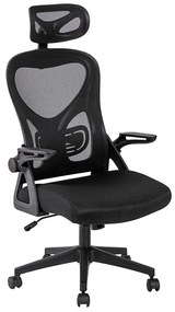 A8980 ΜΑΥΡO MESH ΠΟΛΥΘΡΟΝΑ ΓΡΑΦΕΙΟΥ 59X63X46-113/56-122εκ.