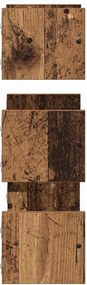 vidaXL Σετ ραφιών τοίχου 3 pcs Παλιό Ξύλο 40x16x14εκ.