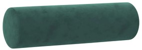 Καναπές Διθέσιος Σκούρο Πράσινο 140 εκ. Βελούδινος με Μαξιλάρια - Πράσινο