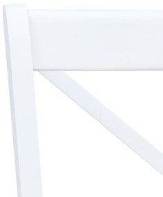 Καρέκλες Τραπεζαρίας 4 Τεμ. Λευκό/Αν. Ξύλο Μασίφ Ξύλο Καουτσούκ - Λευκό
