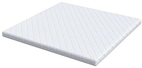 vidaXL Στρώμα με Επίστρωμα Καρύδας Λευκό 200 x 200 cm PU Αφρός