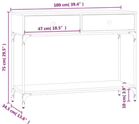 ΤΡΑΠΕΖΙ ΚΟΝΣΟΛΑ ΚΑΠΝΙΣΤΗ ΔΡΥΣ 100X34,5X75 ΕΚ. ΕΠΕΞΕΡΓ. ΞΥΛΟ 833395