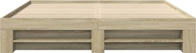 vidaXL Πλαίσιο Κρεβατιού Χωρ. Στρώμα Sonoma Δρυς 200x200 εκ. Επ. Ξύλο