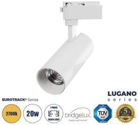 Μονοφασικό Φωτιστικό Σποτ Ράγας 60808 GloboStar-60808-Λευκό 60808