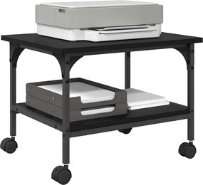 vidaXL Σταντ Εκτυπωτή Μαύρη Οξυά 50 x 40 x 38 cm Επεξεργασμένο ξύλο