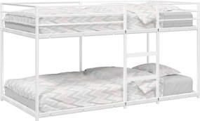 vidaXL Κουκέτα χωρίς στρώμα Λευκό 80x200 cm Ατσάλι