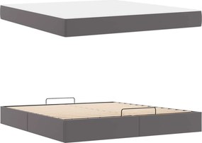 vidaXL Σκελετός κρεβατιού με στρώμα Άλλο 2 pcs Γκρι PVC