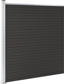 vidaXL Πάνελ Περίφραξης Μαύρο 175 x 186 εκ. από WPC