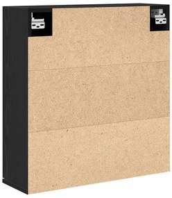 vidaXL Καθρέφτης μπάνιου  - Μαύρη βελανιδιά, 64x20x66,5 εκ, Κατασκευασμένος από επεξεργασμένο ξύλο