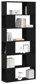 vidaXL Κέντρο ψυχαγωγίας Μαύρο 80 x 24 x 186 cm Επεξεργασμένο ξύλο