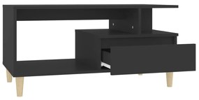 vidaXL Τραπεζάκι Σαλονιού Μαύρο 90x49x45 εκ. Επεξεργασμένο Ξύλο