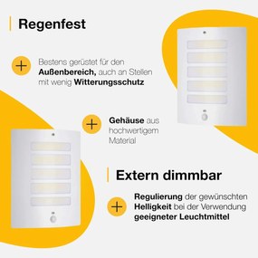 Απλίκες τοίχου Brilliant Λευκό Μέταλλο Πλαστική ύλη 15 W 60 W E27