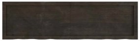vidaXL Ράφι Τοίχου Σκούρο Καφέ 140x40x(2-4) εκ. Επεξ. Μασίφ Ξύλο Δρυός
