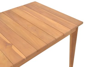 Τραπέζι Ory pakoworld teak ξύλο σε φυσική απόχρωση 160x80x75εκ
