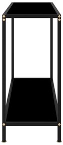 vidaXL Τραπέζι Κονσόλα Μαύρο 100 x 35 x 75 εκ. από Ψημένο Γυαλί