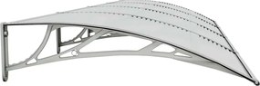 vidaXL Στέγαστρο Πόρτας Γκρι 400x100 εκ. Πολυανθρακικό