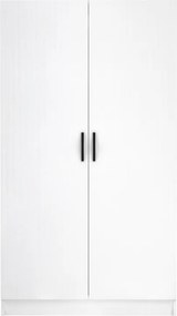 Ντουλάπα ρούχων Victoria Megapap δίφυλλη χρώμα λευκό 100x60x181εκ.