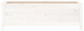Ζαρντινιέρα Υπερυψωμένη 119,5x40x39 εκ. από Μασίφ Ξύλο Πεύκου - Λευκό