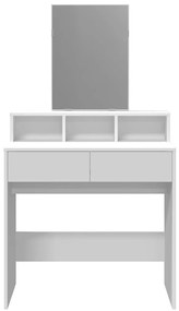 vidaXL Μπουντουάρ με Καθρέφτη Λευκό 80x41x144,5 εκ.