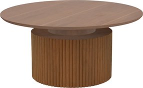 Τραπέζι σαλονιού Opols pakoworld mdf καρυδί Φ90x42εκ