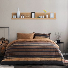 Παπλωματοθήκη Μονή (Σετ 165x245) 2 Όψεων Kocoon Tena Brown