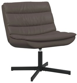 vidaXL Περιστρεφόμενη καρέκλα Καφέ 63 x 75 x 76 εκ Λαμπερό PU