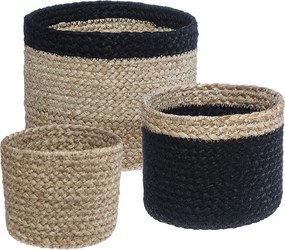 Καλάθια Αποθήκευσης (Σετ 3τμχ) A-S Jute Noir 168414