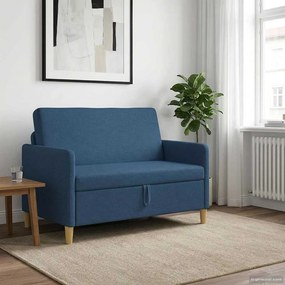 vidaXL Καναπές με Αποθήκευση Μπλε 122 x 78 x 87 εκ Πολυεστέρας
