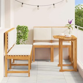 vidaXL Σετ Μπιστρό Κήπου 5 pcs Καφέ Μασίφ ξύλο ακακίας